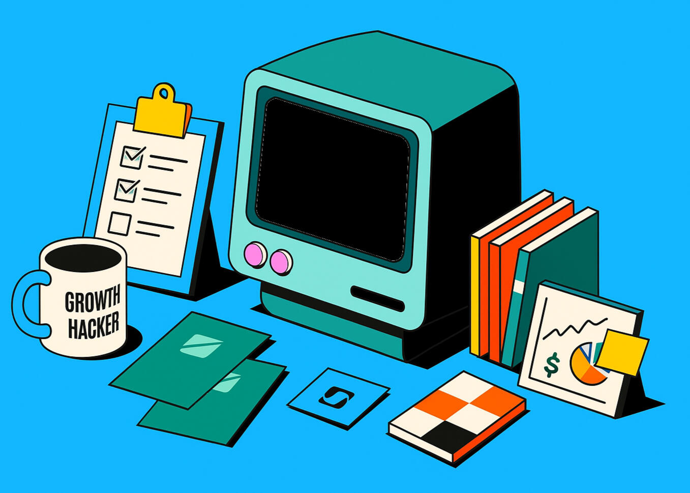 A sales person's desk